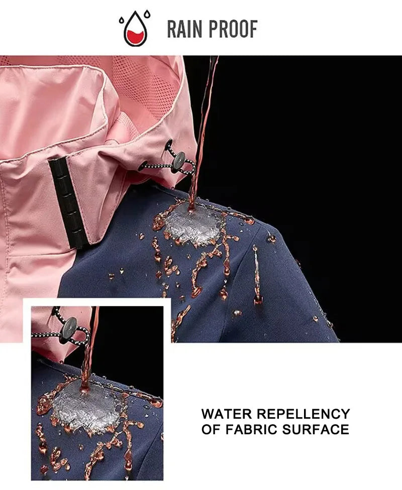 Woman Thin Waterproof Mountaineering Clothes Climbing Hiking Single-Layer Jacket Trekking Camping Coat Chamarra Mujer