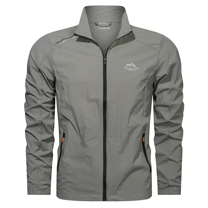 UPF100+ Men Summer Windbreaker Zip Pockets Uv Sun Protection Jackets Breathable Ultra-Light Clothes Outdoor Skin Thin Coats Camp