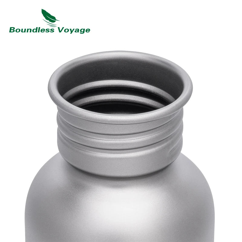 Wide Mouth Titanium Water Bottle Reusable Sport Drinking Bottle for Camping Hiking Picnic Climbing Running