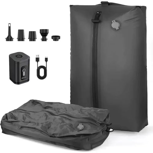 17L Vacuum Compression Bag with Air Pump Reusable Travel Clothing Storage Bag Compression Luggage Bag